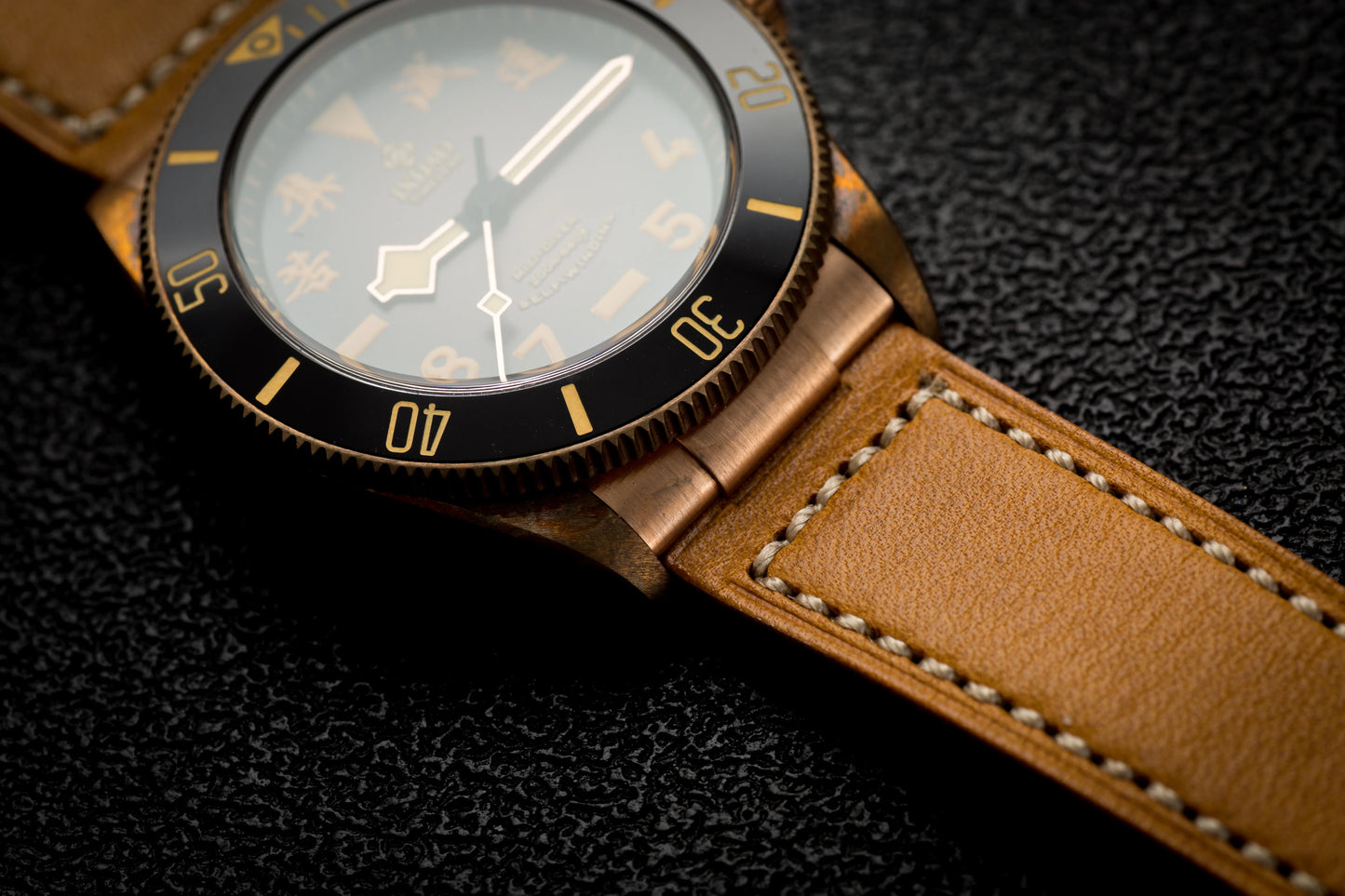 IPOSE IX&DAO 2025 New Bronze Men's Automatic Mechanical Watch PT5000 Sapphire Retro Leather Waterproof 20Bar Reloj Hombre