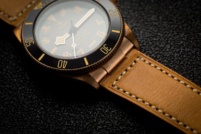 IPOSE IX&DAO 2025 New Bronze Men's Automatic Mechanical Watch PT5000 Sapphire Retro Leather Waterproof 20Bar Reloj Hombre