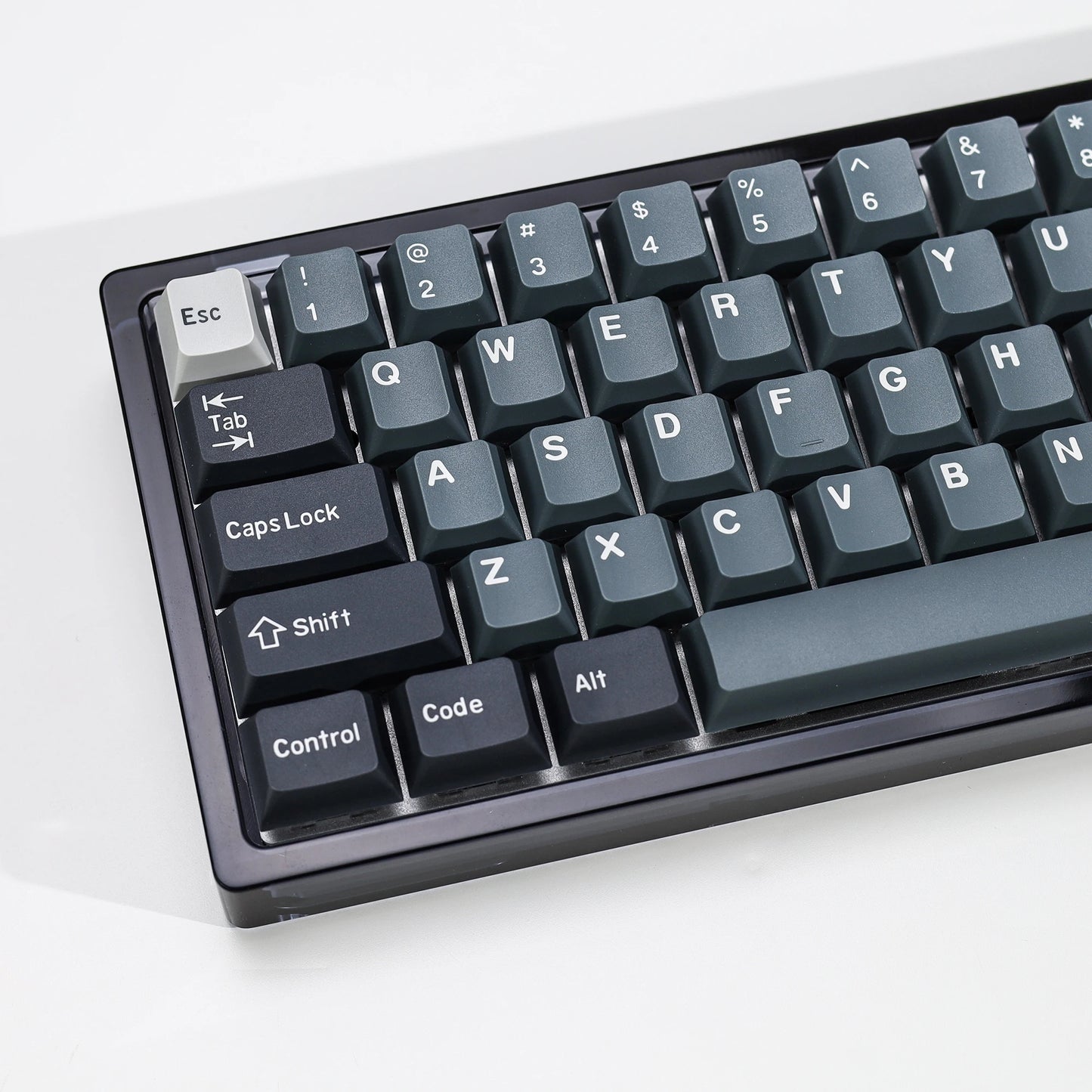 KBDiy 174 Tasten/Set PBT GMK Apollo Tastenkappen, Double-Shot, minimalistisches ISO-Cherry-Profil, für mechanische Gaming-Tastaturen, Tastenkappen für MX