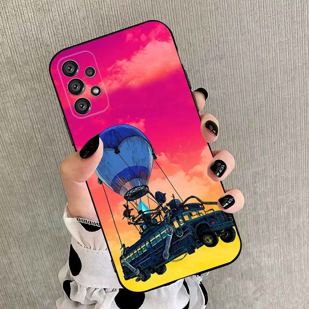 R-Royales F-Fortnites Phone Case For Samsung Galaxy A20, A21s, A22, A31, A32, A52, A53, A72, 73, A80, A91 Soft Black Cover