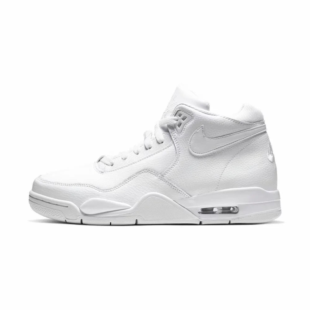 Nike Flight Legacy – bekväma och mångsidiga retro-basketskor i mellanhög modell för herrar, vit/blå, BQ4212-103