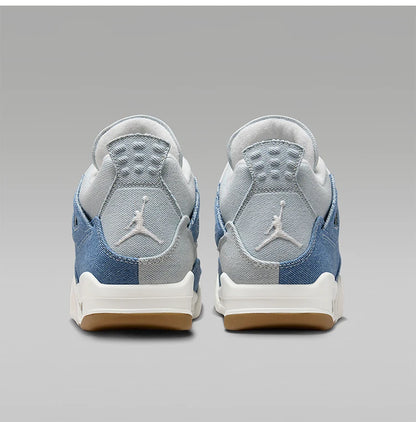 Nike Original JORDAN Damen-Basketballschuhe aus Denim mit Luftpolster-Stoßdämpfung, mittelhoher Schaft, IB6716-100