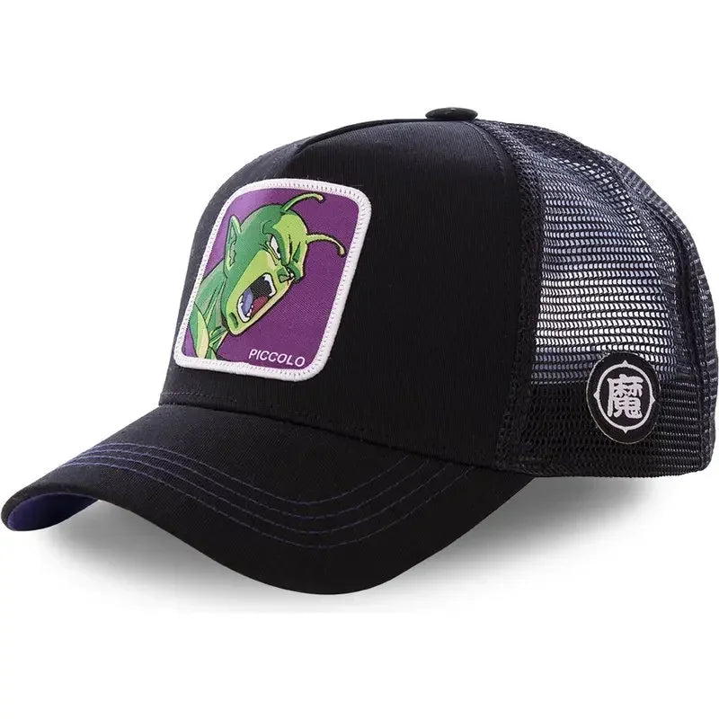 Dragon Ball Son Goku-baseballkasket til mænd, sommerkasket til rejser, broderet hiphop-solskærm, justerbar trucker-meshkasket