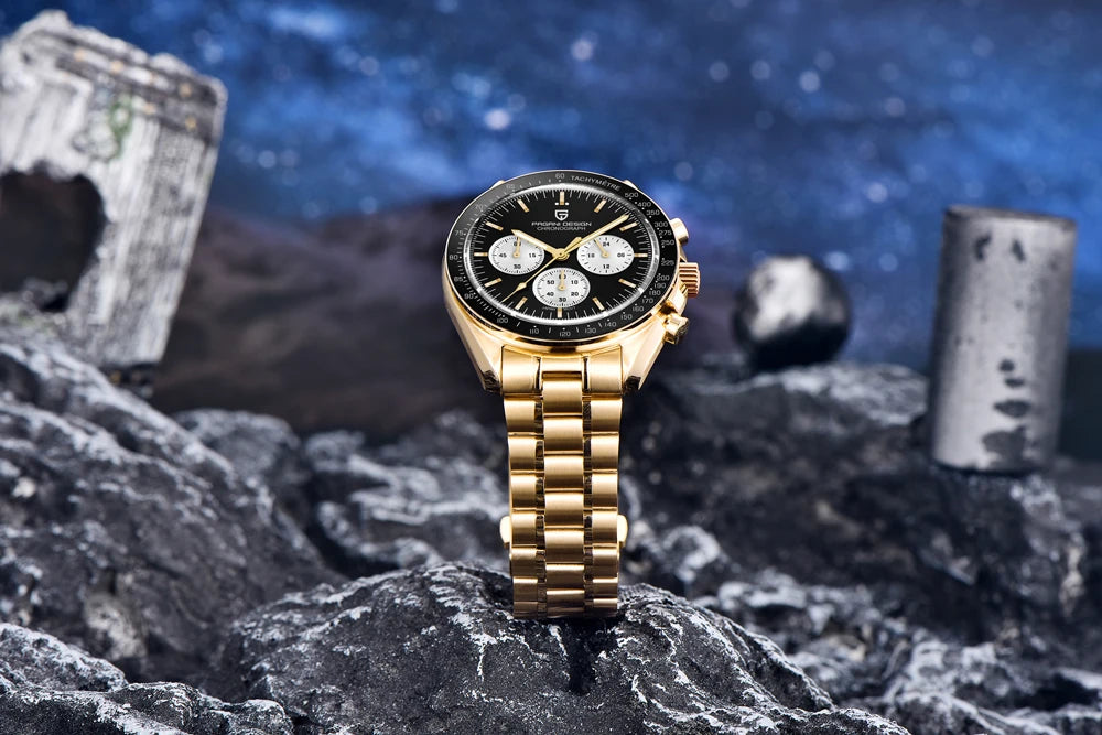 Ura PAGANI DESIGN Moon – luksuzni kvarčni kronograf za moške, športni stil, safirno steklo z antirefleksno obdelavo, svetleči zaslon