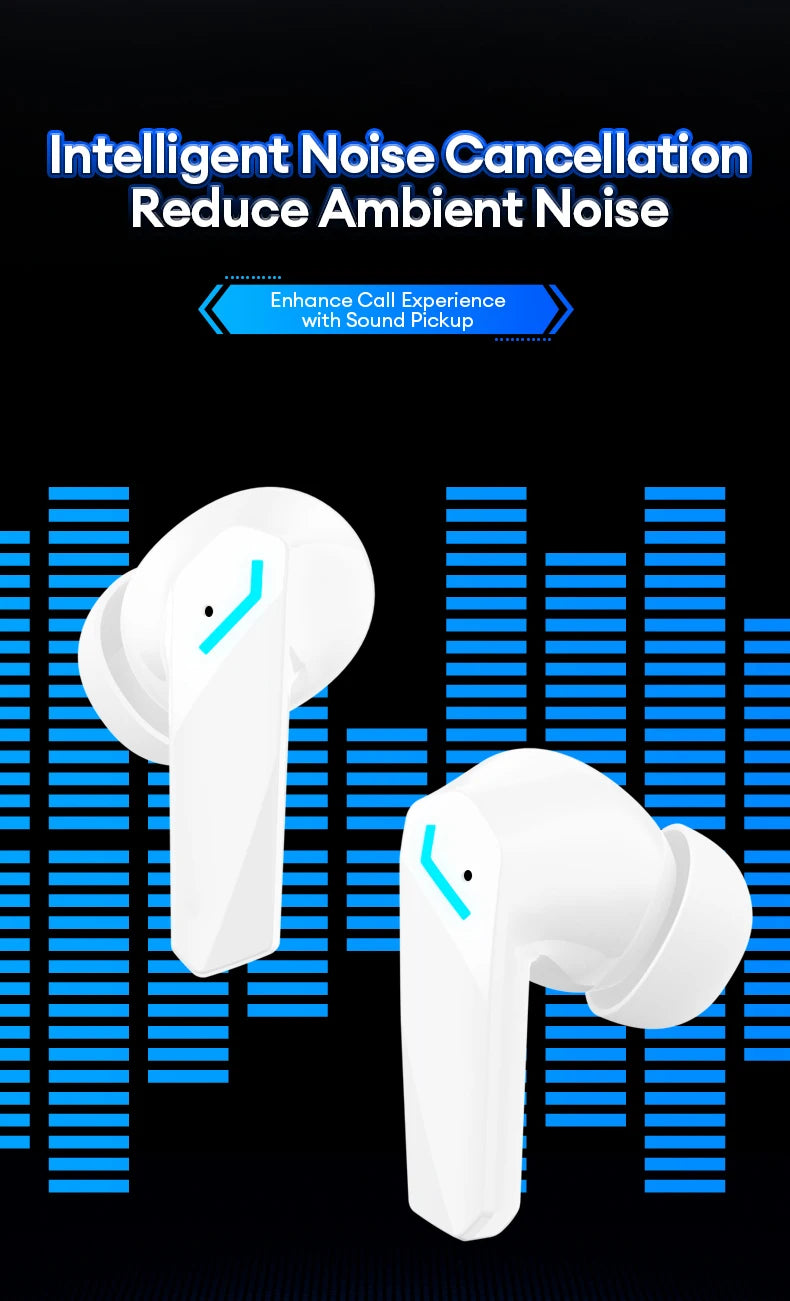 Auriculares sem fios Lenovo GM2 Pro TWS Bluetooth 5.3 – Auriculares HD com controlo tátil e microfone, auscultadores desportivos à prova de água