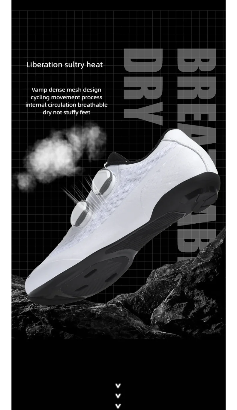 Zapatillas de ciclismo de velocidad para hombre, zapatillas de ciclismo de carretera, zapatillas con calas, zapatillas SPD, zapatillas de ciclismo para pedales planos, calzado de ciclismo para hombre, calzado para actividades al aire libre, color blanco