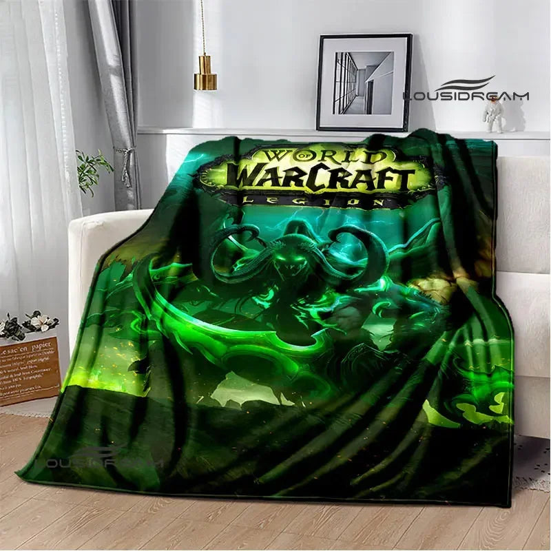 Game World of Warcraft Printed Blanket Kids Warm Flannel Soft and Comfortable Blankets Home travel blanket birthday gift
