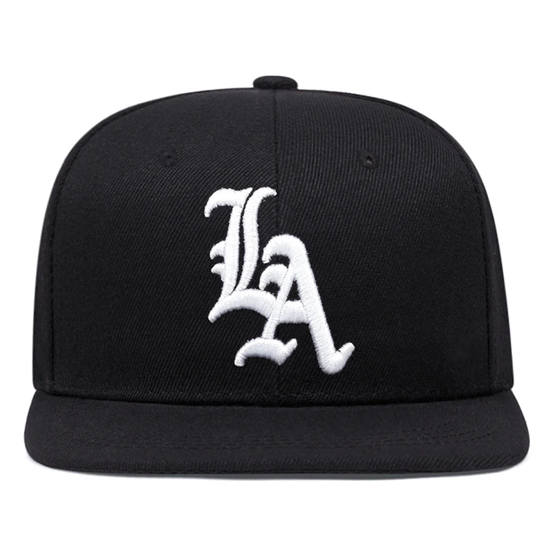 2026 New Fashion Hip Hop Hat LA Letter Side Earth Embroidered Flat Edge Hat Daily Casual Decoration Sunshade Baseball Hat Unisex