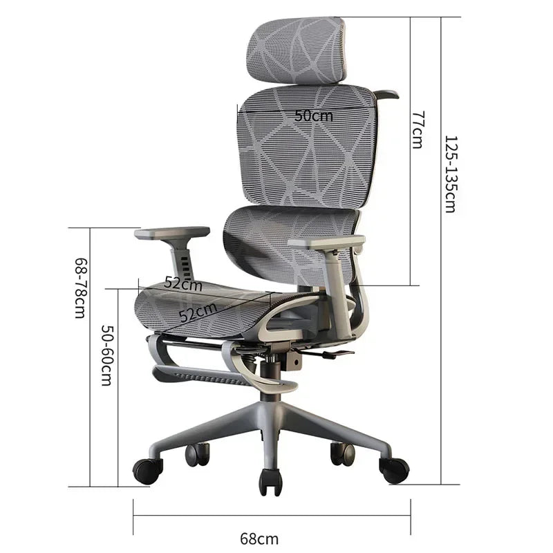 Electronic Gaming Computer Chair Adjustable Ergonomic Seat Back Support, Free Delivery Office Chair Wheelchair Furniture