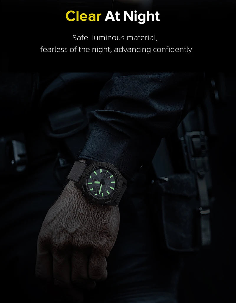 NORTH EDGE 2025 BLAZE Men's Watches Solar Power 316 stainless steel Case Quartz Watch For Men Pilot Waterproof 50M Stopwatch