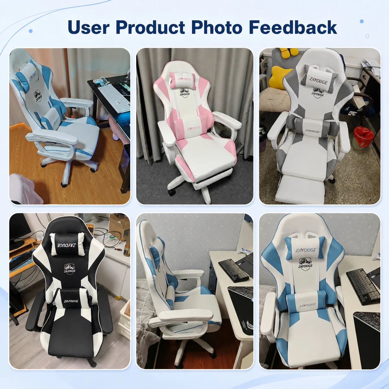 AOLIVIYA Gaming Reclining Office Chair Home Computer Rotating Lifting Backrest Internet Cafe E Sports Game Seat With Footrest