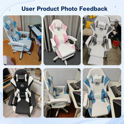 AOLIVIYA Gaming Reclining Office Chair Home Computer Rotating Lifting Backrest Internet Cafe E Sports Game Seat With Footrest
