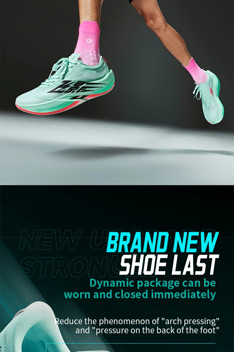 QIAODAN Feiying PB6.0 Marathon- en hardloopschoenen voor heren met koolstofplaat over de volledige zool, lichtgewicht sportschoenen QDB023261299