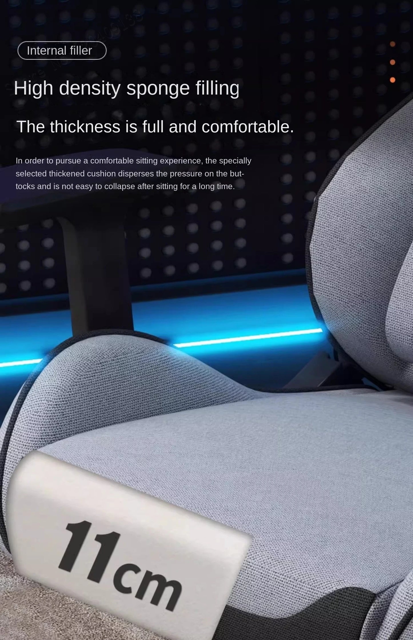 S6 Ergonomic Gaming Chair with Adjustable Backrest, Comfortable Computer Chair, Swivel Lift Chair with Armrests for Gaming & Office