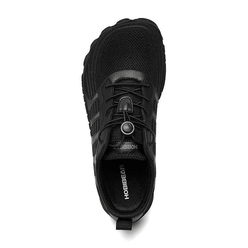 HOBIBEAR Sneaker unisex a punta larga, stile barefoot, antiscivolo, scarpe sportive da esterno con fascia elastica, sneakers da spiaggia