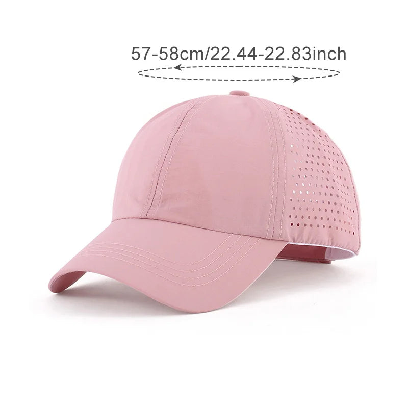 Women Ponytail Hats Summer Quick-dry Baseball Cap forTeenager Girls Sun Hats Casual Sports Mesh Woman Summer Hat Outdoor Travel