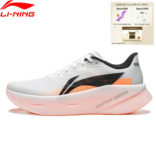 Li-Ning Men's CHAOYING PRO Cushion Running Shoes BOOM FIBER Breathable Lightweight Rebound Li-Ning Daily Sports Shoes ARBW003