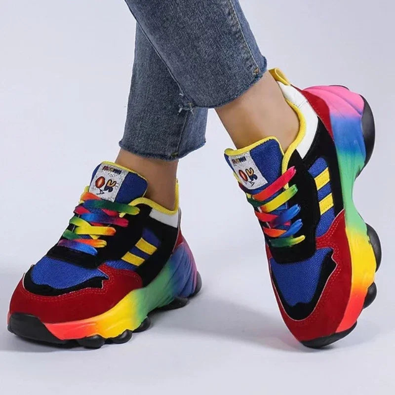 Damskie sportowe trampki, tenisówki, buty do biegania, damskie obuwie codzienne na platformie, modne obuwie, buty do koszykówki, wygodne, eleganckie, sportowe, modne