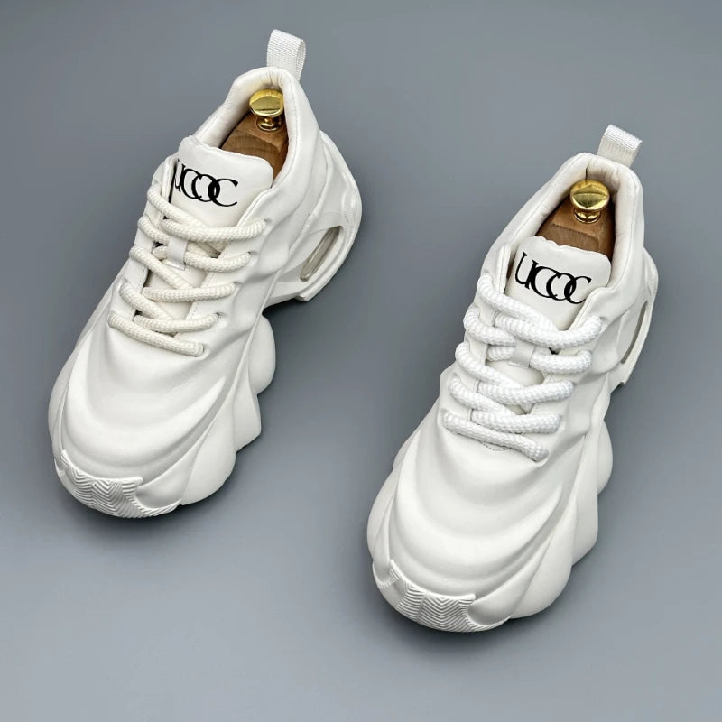 Plus Size Men'S 2026 New Dad Sneakers Thick Platform Sole Fashion Versatile Casual Athletic Shoes Trendy Comfortable Daily Shoes
