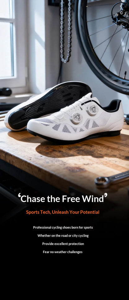 Men's Ultra Light Road Mountain Cycling Shoes, Professional MTB, SPD Self-Locking Cycling Shoes, Women's Road Cycling Shoes