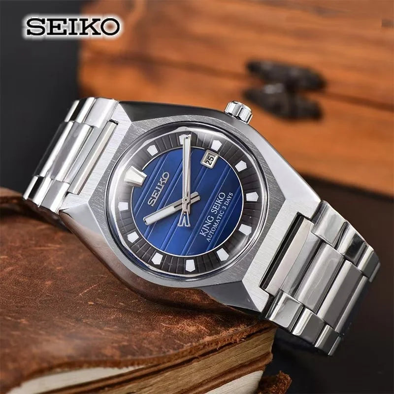 Novo relógio mecânico automático Seiko 2026 para homem e mulher, estilo business e lazer, com calendário, iluminação noturna, impermeável, para casal