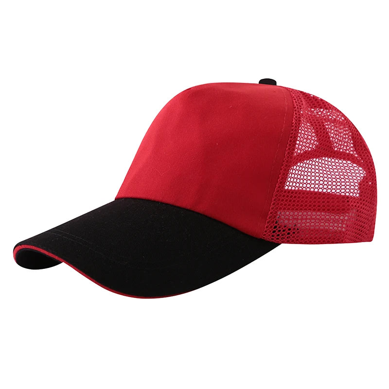 Customized baseball cap with printed logo contrasting duck tongue cap unisex personalized embroidered logo team culture hat