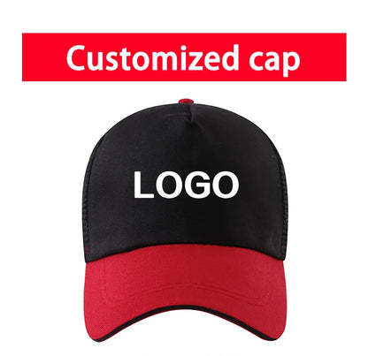 Customized baseball cap with printed logo contrasting duck tongue cap unisex personalized embroidered logo team culture hat