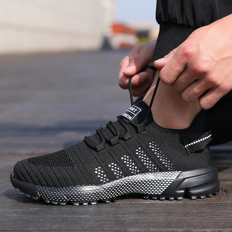 Men Casual Sneakers Mesh Lightweight Breathable Soft-Soled Running Shoes Slip-On Male Flats Loafers Shoe Trainers Zapatos Hombre