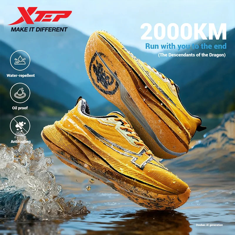 Xtep 2000 km moški tekaški copati za zimo, vodoodporni, z večjo potisno silo, blaženje udarcev, športni copati 875419110019