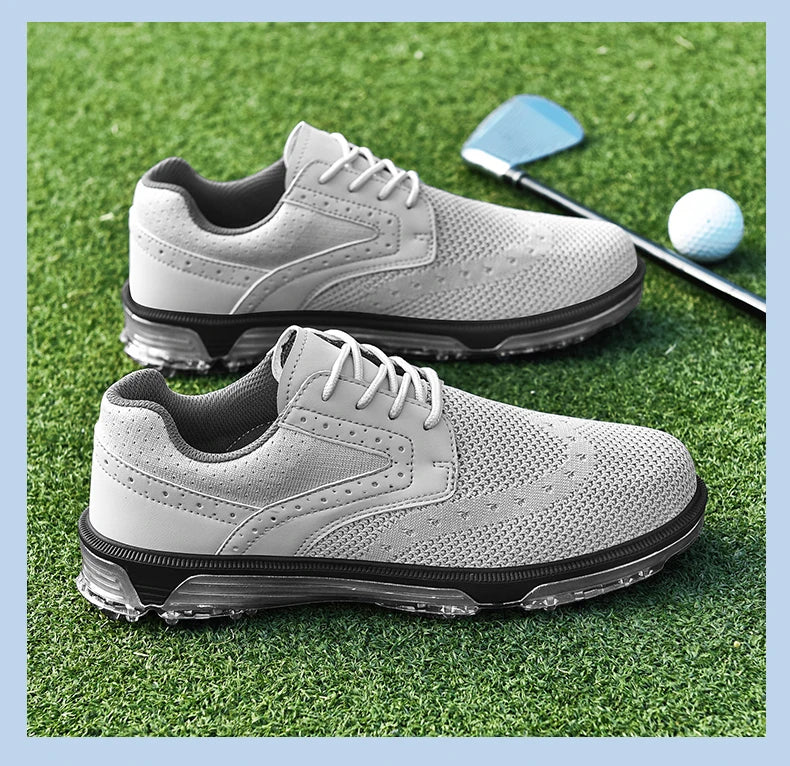 LiXingMing golfski čevlji za moške, sivi, velike velikosti do 48#, zračni čevlji s špicami, športni čevlji za golf, čevlji za trening za najstnike, čevlji za trenerje golfa