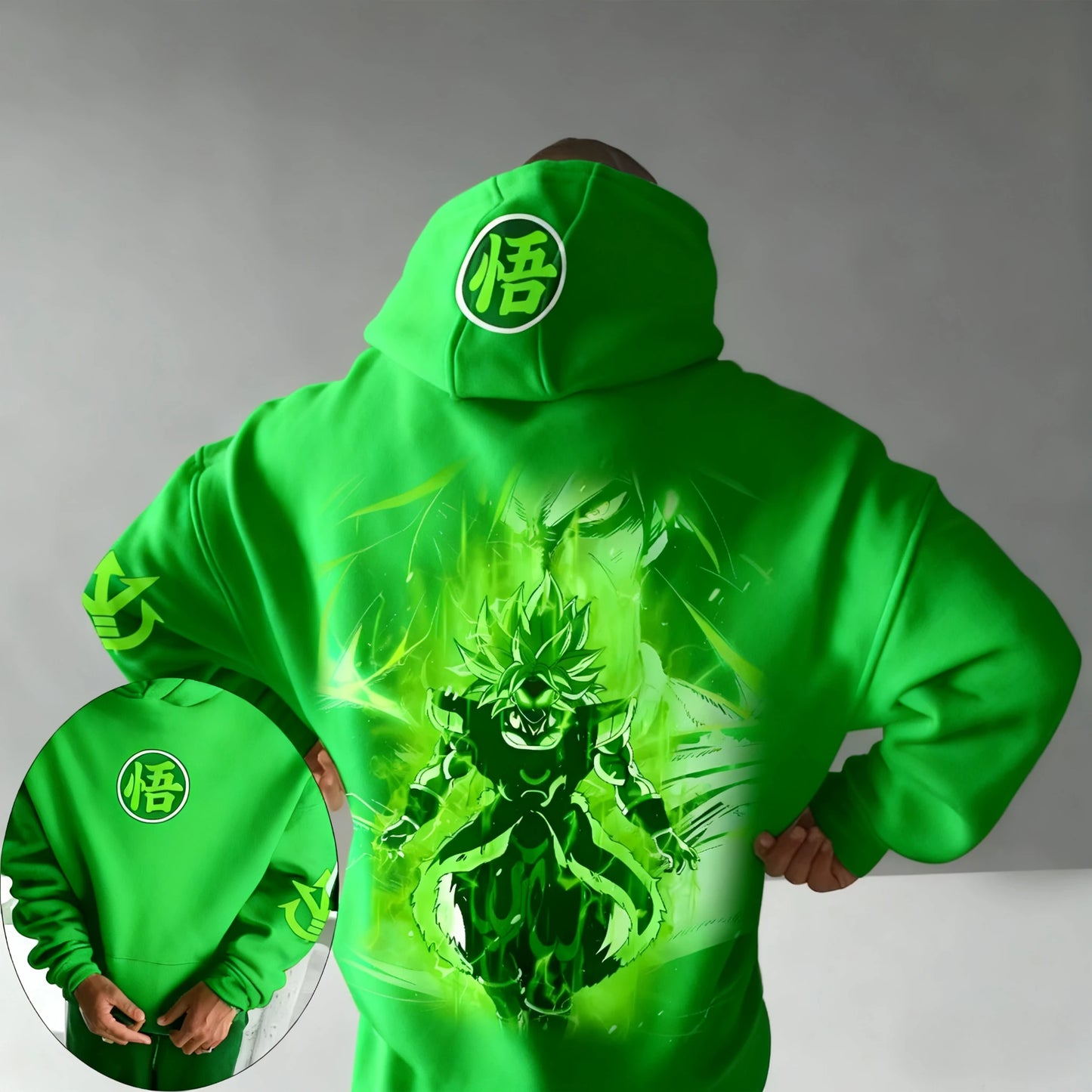 Dragon Ball Anime Broli Printed Hoodie Autumn/Winter New Men's and Women's Loose Casual Harajuku Large Size Parent Child Sweater