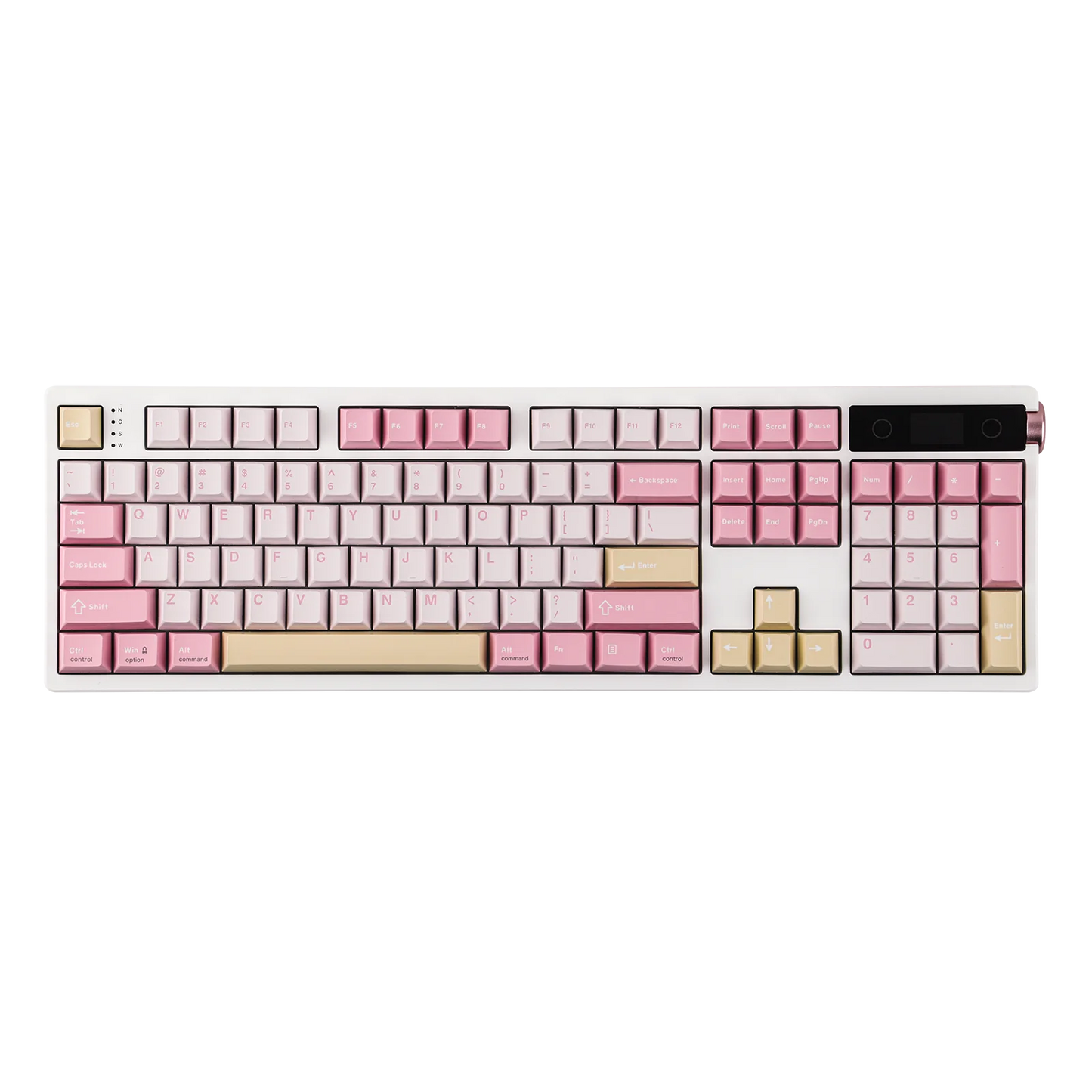 EPOMAKER TH108 PRO 100% Full-Sized Gasket-Mounted Wired/BT/2.4Ghz Wireless Mechanical Keyboard with Screen & Knob RGB Backlight