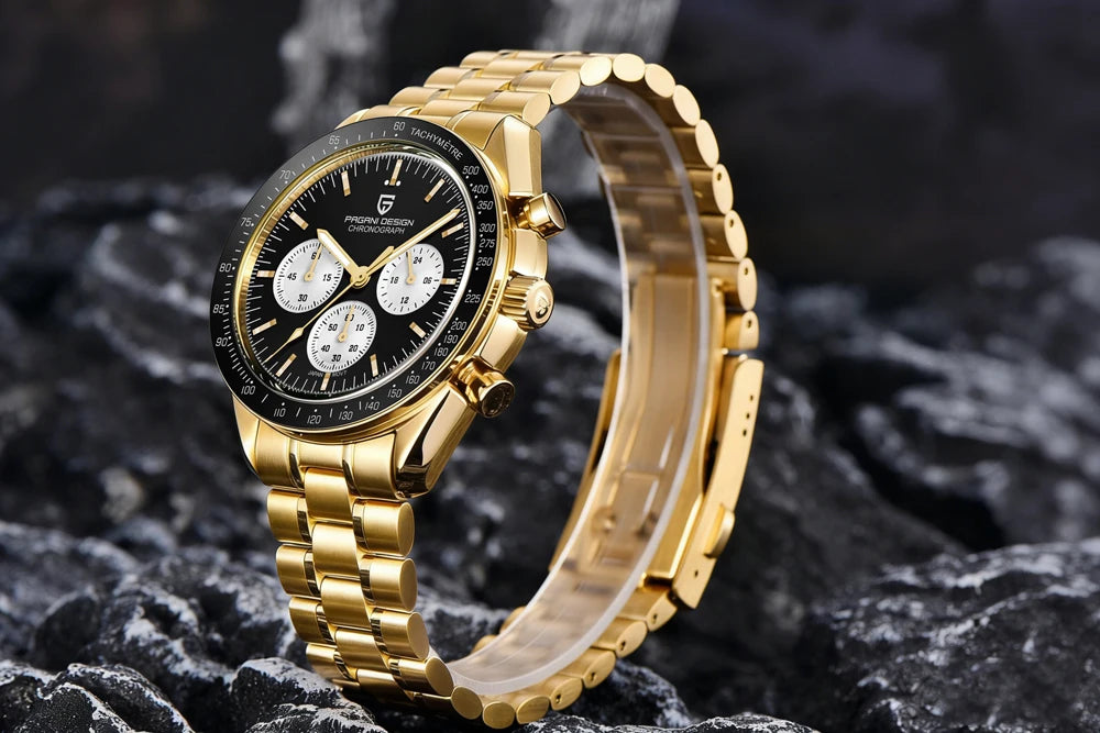 Ura PAGANI DESIGN Moon – luksuzni kvarčni kronograf za moške, športni stil, safirno steklo z antirefleksno obdelavo, svetleči zaslon