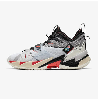 Nike originalni moški košarkarski čevlji JORDAN s srednjim zgornjim delom, oblazinjeni in trpežni, CD3002-101