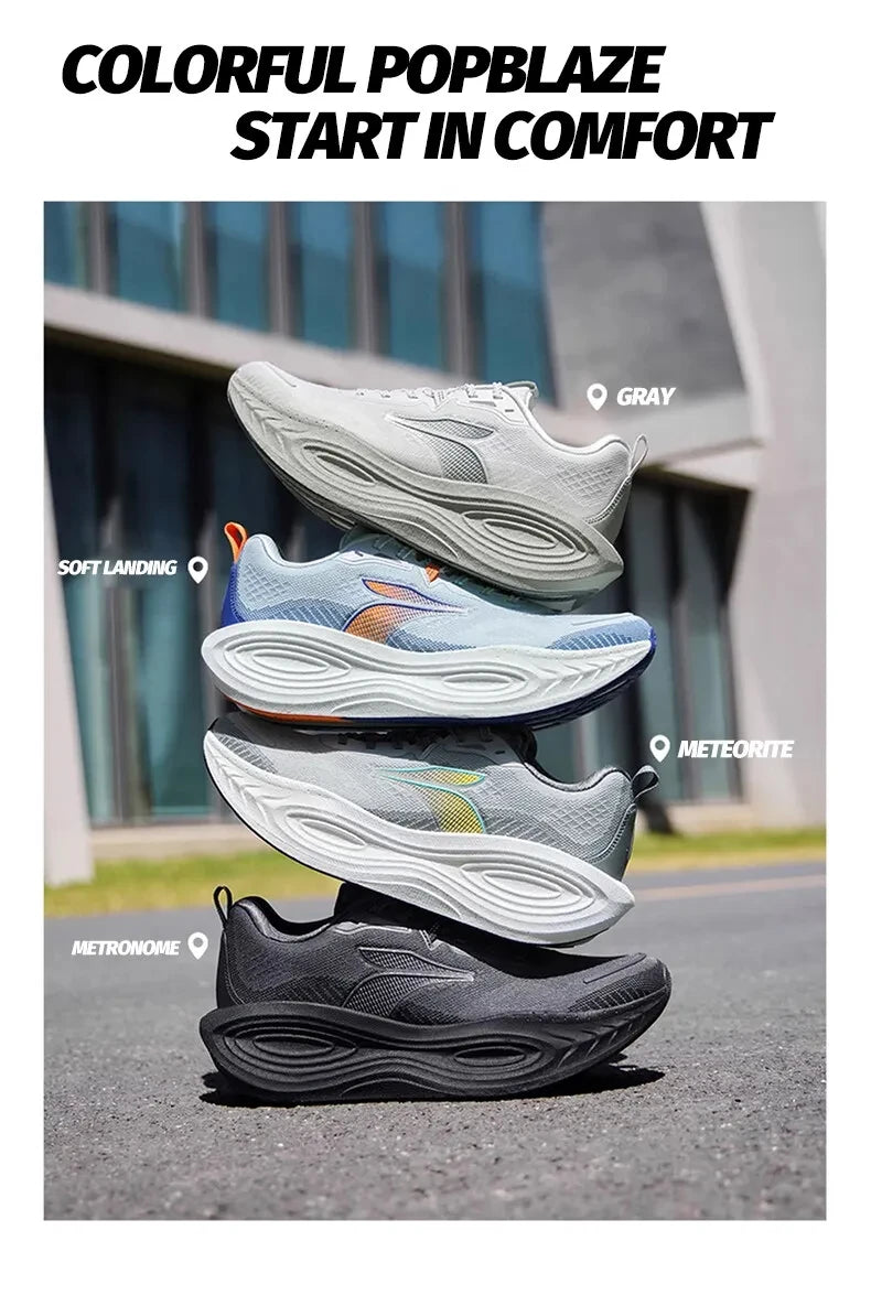 361 Degrees PopBlaze 5 Chaussures de course pour homme - Nouvelles semelles épaisses amortissantes, respirantes et antidérapantes - Baskets de jogging d'extérieur pour homme 672532212