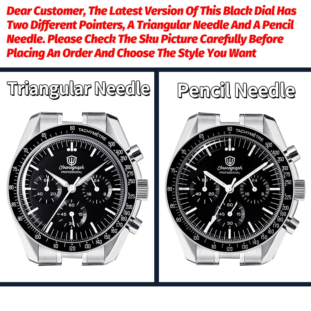 Watchdives New Wd1863 Quartz Men's Watch VK63 Chronograph Bubble Sapphire Waterproof 39Mm Steel Top Brand Luxury Business Watch