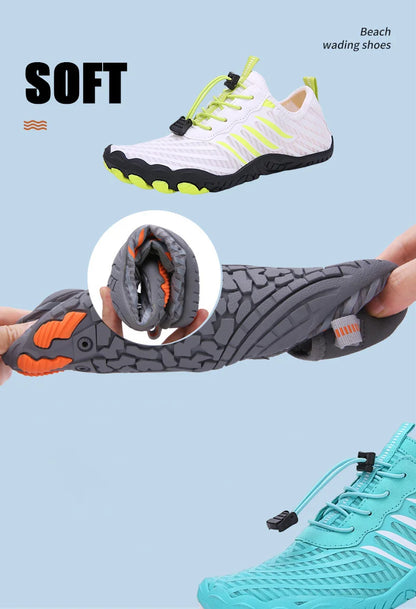 Uomo Donna Scarpe da acqua Scarpe acquatiche Scarpe drenanti Sport da spiaggia Sandali da nuoto Asciugatura rapida Canottaggio A piedi nudi Immersioni Pesca Surf Sneakers