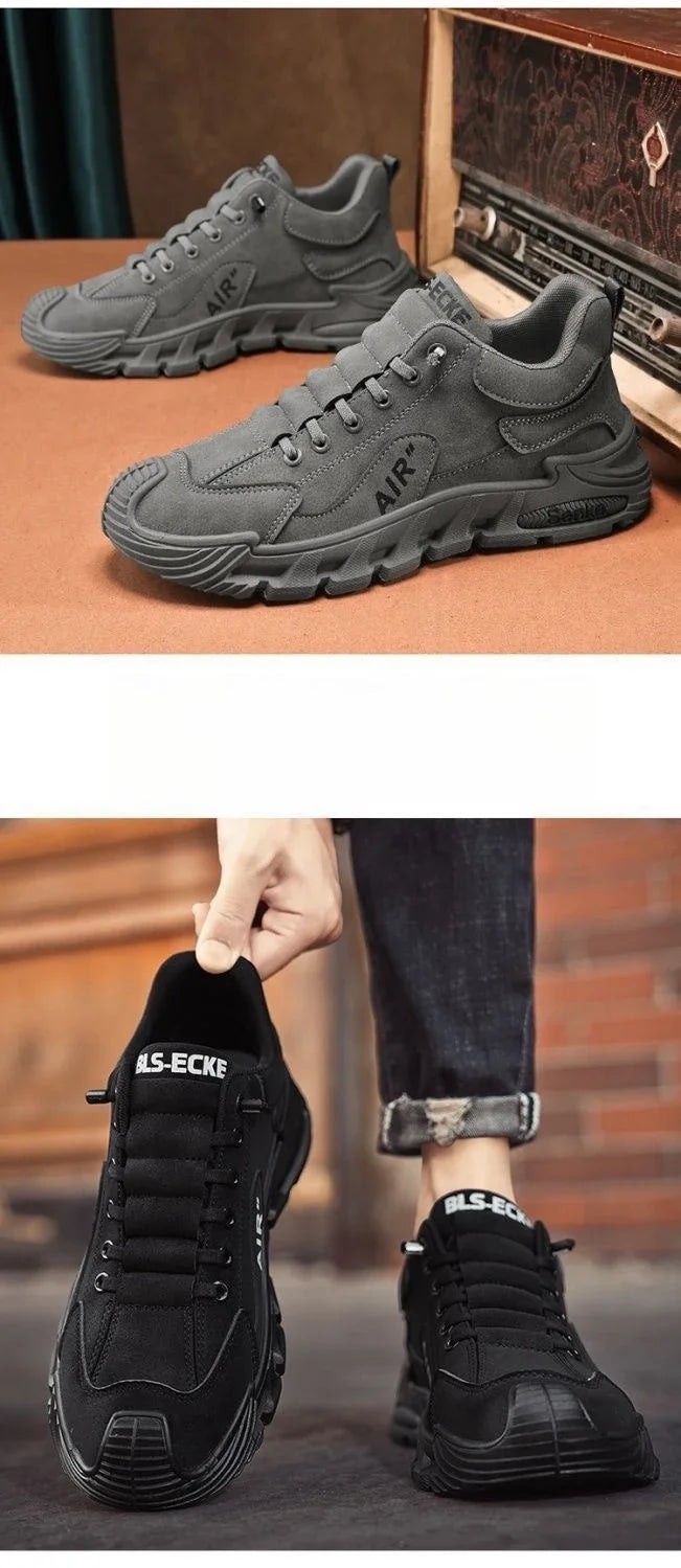2025 Fall Fashion Men's Casual Shoes Black Simple Breathable Board Shoes Wearable and Comfortable EVA Jogging Shoes
