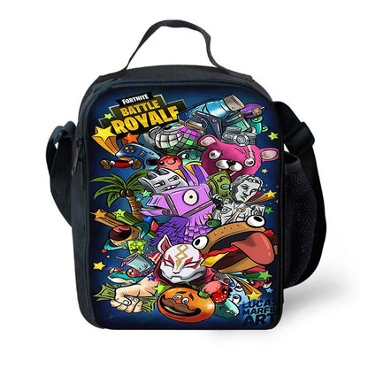 Child Insulated Large Capacity Hot Game Fortnite Bag for Boys and Girls Student Outdoor Picnic Reusable Thermal Cooler Lunch Box