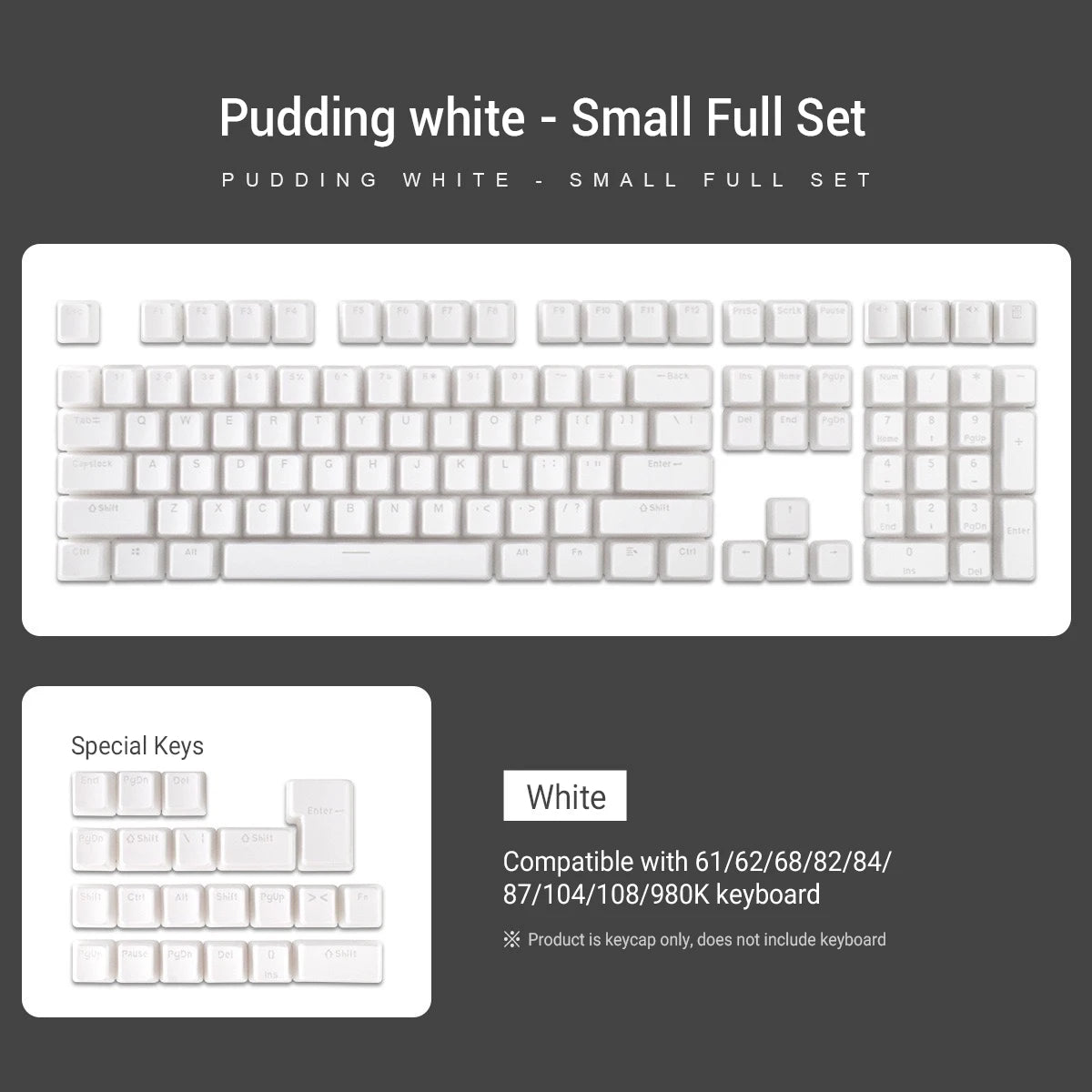 129 Keys Pudding Keycaps For Cherry MX Switch Mechanical Gaming Keyboard OEM Profile PBT Double Shot Keycap RGB backlit Key Caps