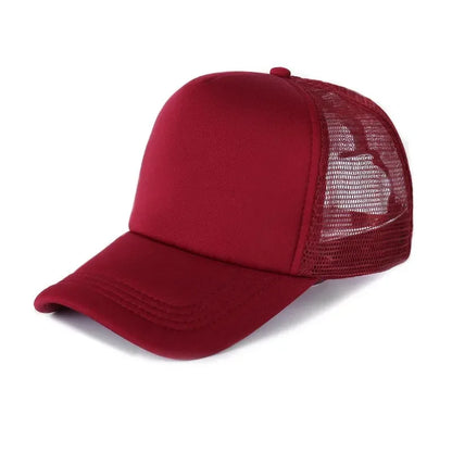 Unisex Cheaper 5 Panel Trucker Hat For Adult Summer Net Baseball Cap Men Women Blank Mesh Adjustable Sun Hat Visor