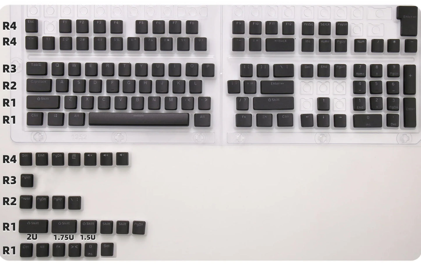 129 Keys Pudding Keycaps For Cherry MX Switch Mechanical Gaming Keyboard OEM Profile PBT Double Shot Keycap RGB backlit Key Caps