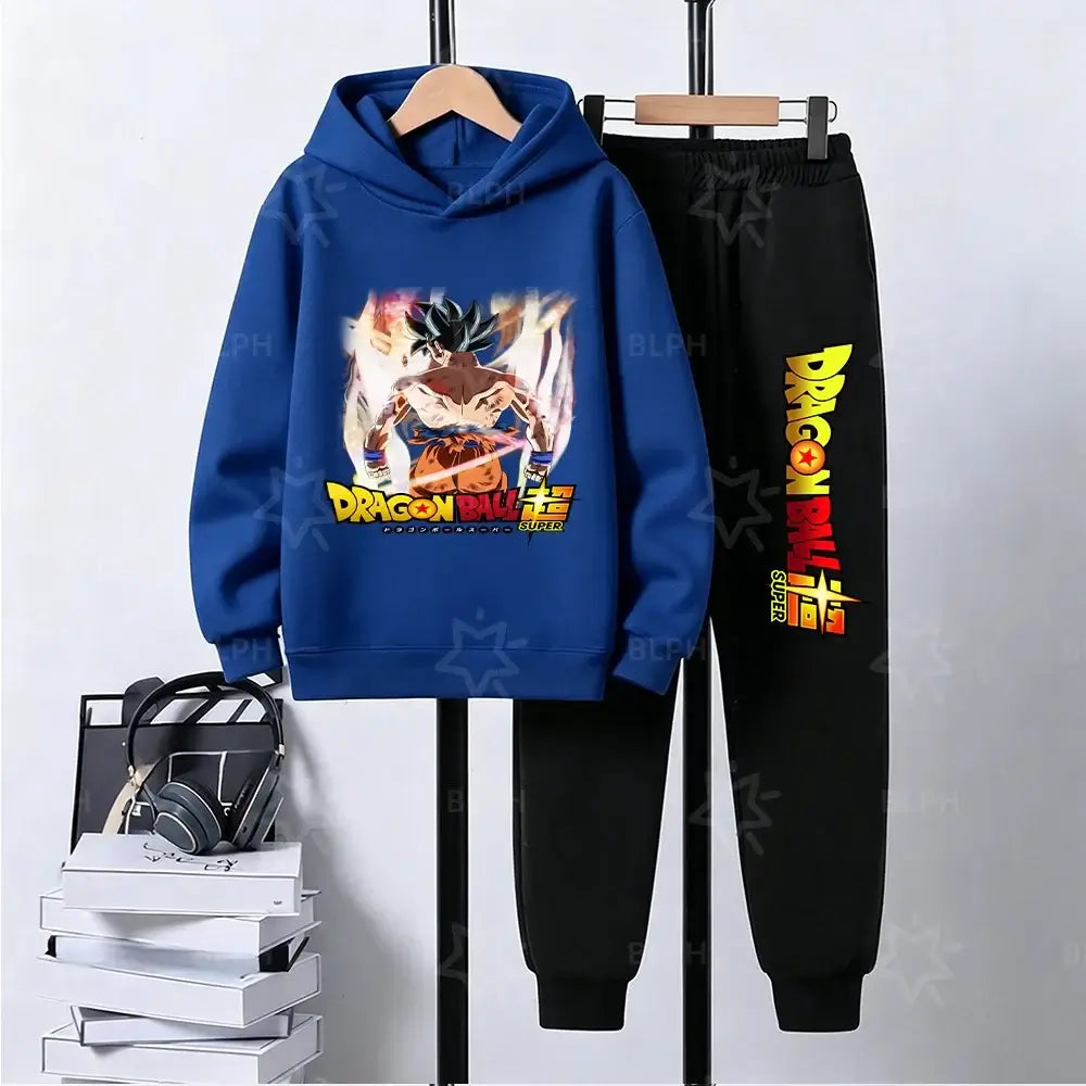 Kids Dragon Ball Camo Goku Printed Hoodie Set Casual Loose Comfortable Long Sleeve Sweatshirt Pants 2 Piece Outfits for Boys, Fraquane SAS