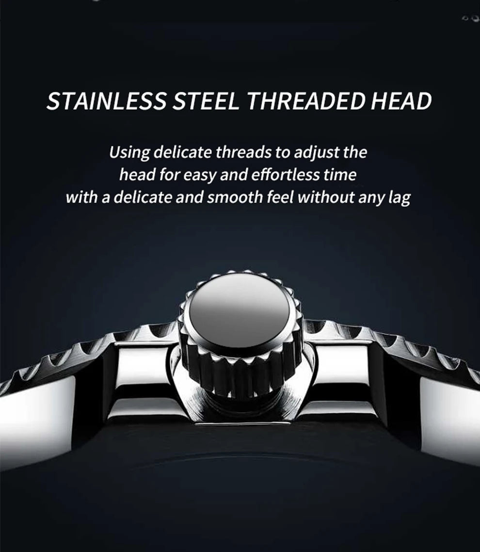Water Ghost Luminous Dive Watch with Ceramic Bezel Waterproof Automatic Mechanical Movement Stainless Steel Watch Strap
