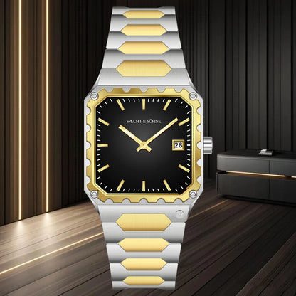 Specht & Söhne New Luxury Square 222 Watch Waterproof Male Clock Luminous Sapphire Stainless Steel Blue Men Watch Reloj Hombre