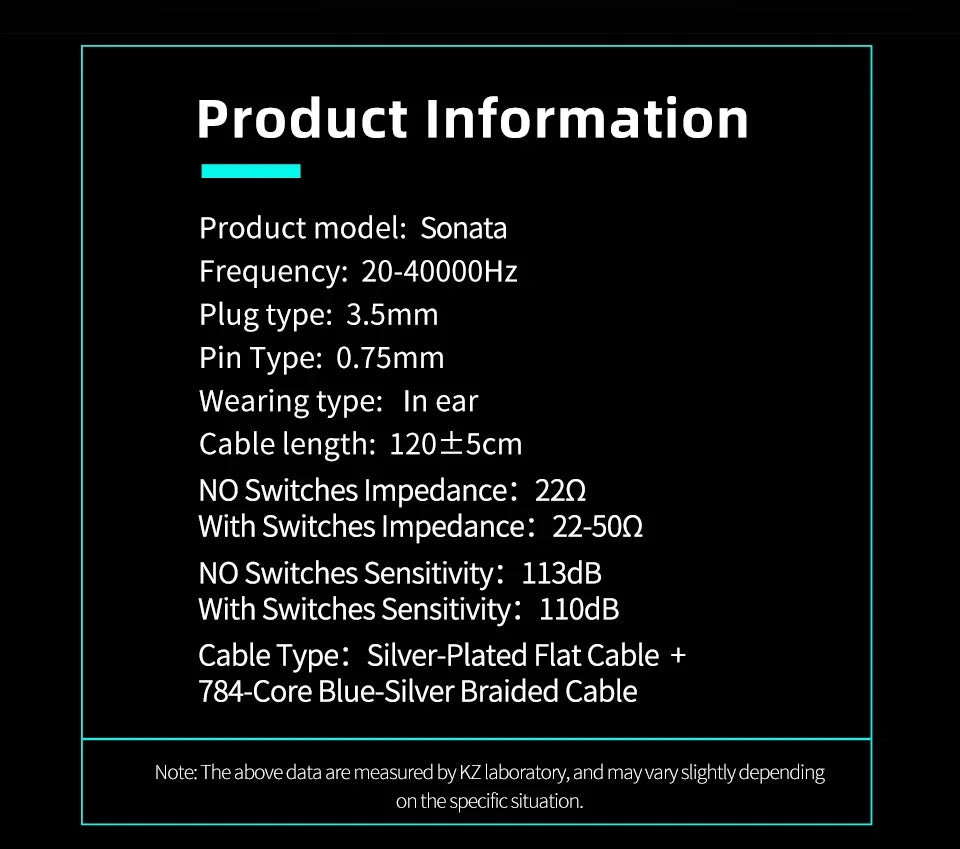 KZ Sonata 14BA Balanced Armature Drive in Ear Earphone Tuning Earbuds Hifi Monitoring Music Game Headphone 2PIN Cable