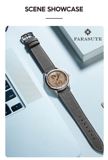 FARASUTE Manual Mechanical Men's Watch Seagull Movement Sapphire Crystal Business Waterproof Regulateur Men's Watch