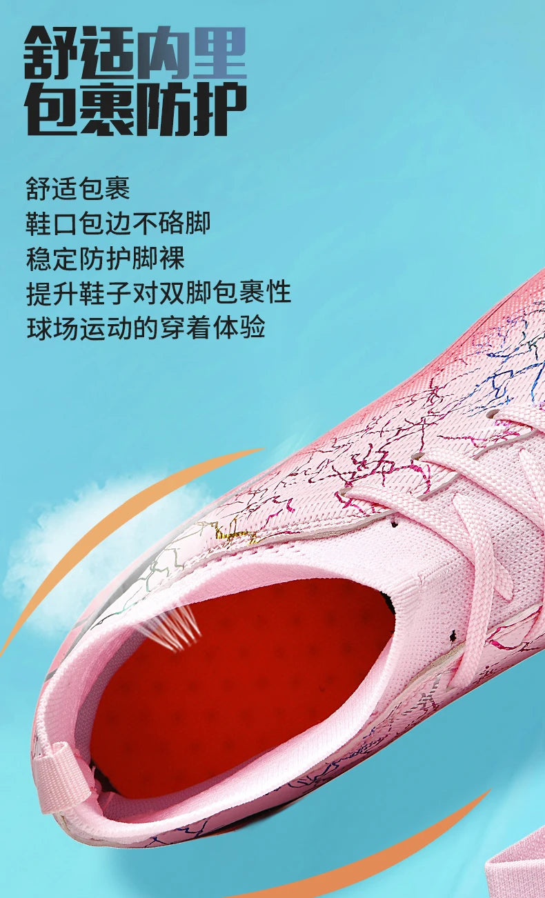 Men Professional Football Shoes Society Cleats Soccer Shoes Original Indoor Football Field Boots Grass Training TF/FG Sneaker