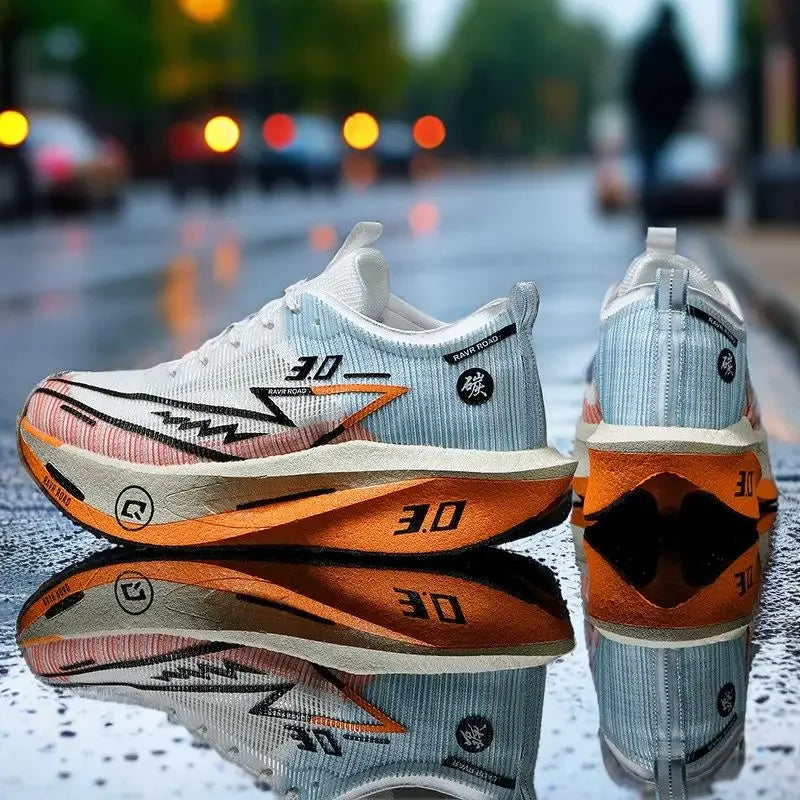 Zapatillas de running especializadas con placa de carbono para maratón, deportivas para hombre y mujer, transpirables, ligeras, cómodas y antideslizantes
