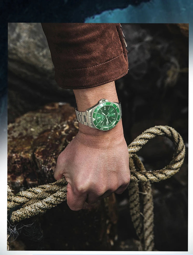 NORTH EDGE ANCHOR 42MM Men Mechanical Wristwatch Luxury Sapphire Glass MIYOTA 8215 Automatic Watches 10bar Waterproof Watch Men